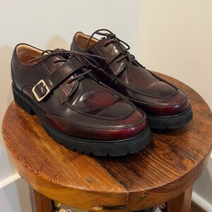 Marc Nolan Unisex Burgundy Leather Dress Shoes